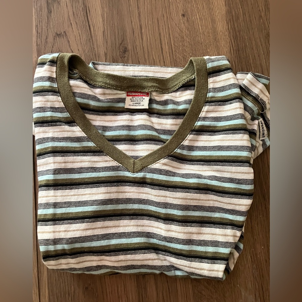 Y2K Union Bay Striped T Shirt
